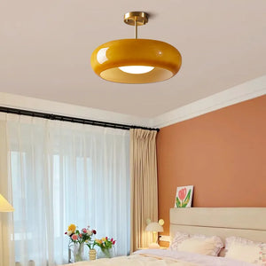 yellow ceiling light led round