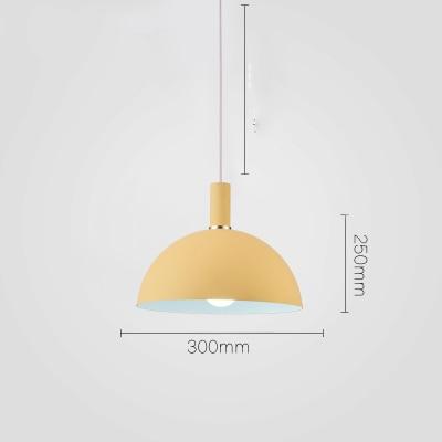 yellow dome pendant light