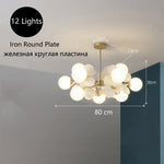 12 lights chandelier globes sputnik