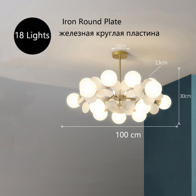 18 lights globe pendant chandelier