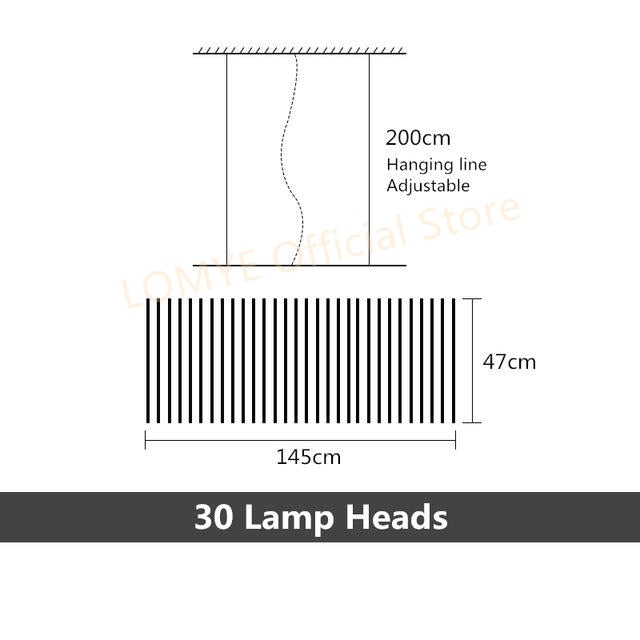 30 heads linear light fixtures