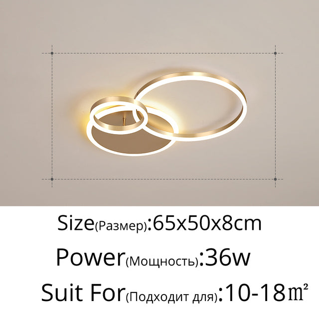 3 heads gold led ceiling light