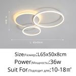 3 heads white led ring ceiling light