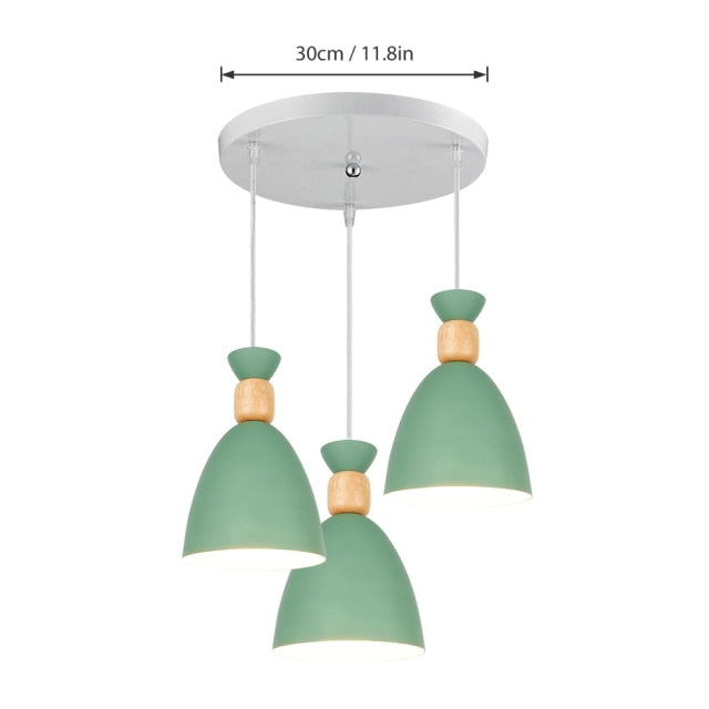 3 light gray round pendant dining room light