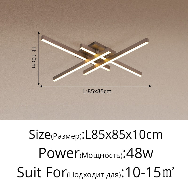 4 heads gold linear ceiling light