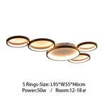5 rings circle ceiling light flush mount