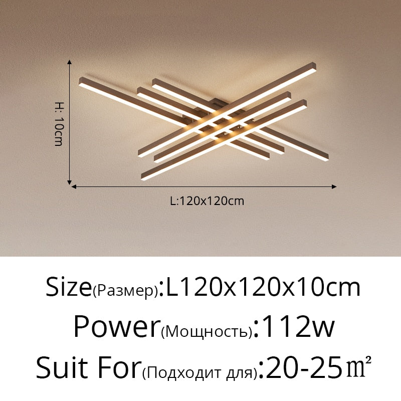 6 heads gold linear ceiling light
