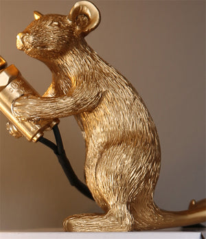 mouse gold table lamp