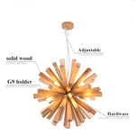 dandelion Large wooden chandelier