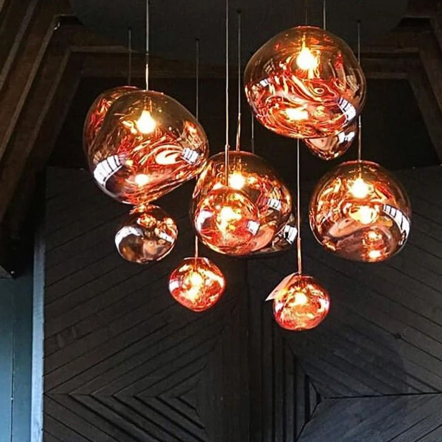 Lava glass led pendant light