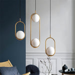 Milk glass globe pendant light