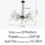 brances chandelier black