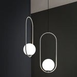 oval milk glass pendant light