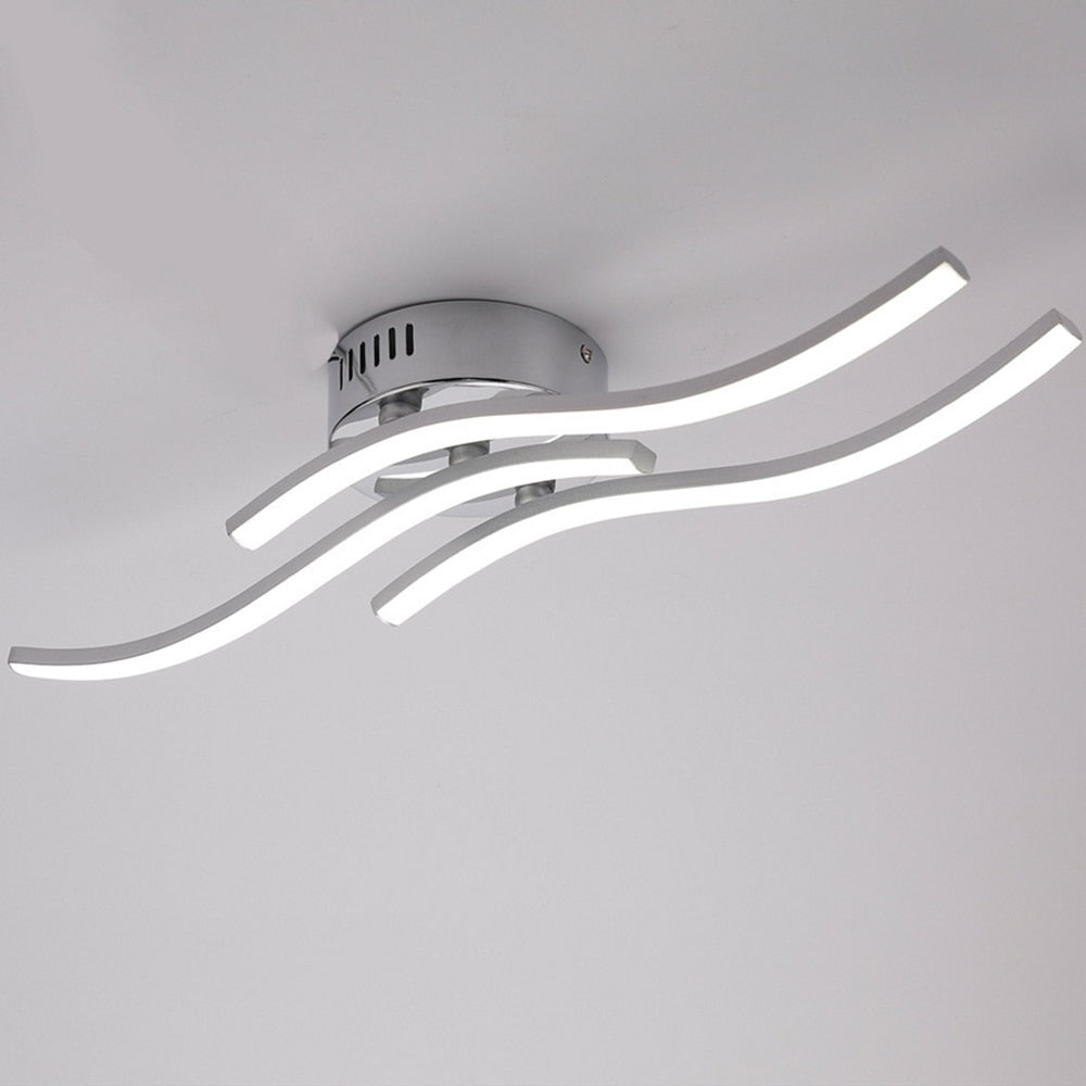 Modern Wave-Shaped LED Ceiling Light Lighting Homei