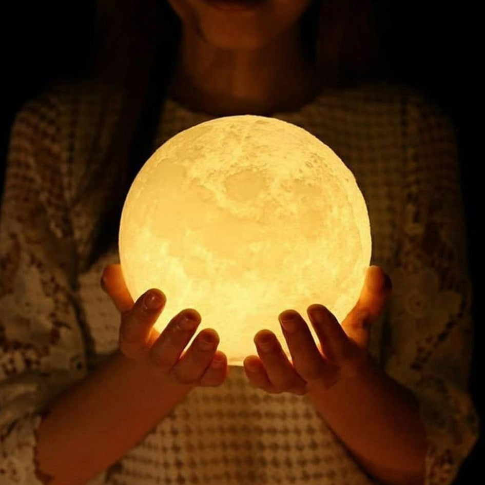 Touch sensor moon lamp changing color