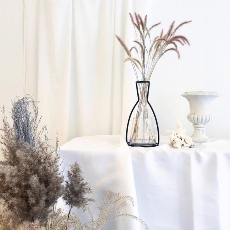 tall metal vases