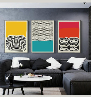 Abstract painting canvas