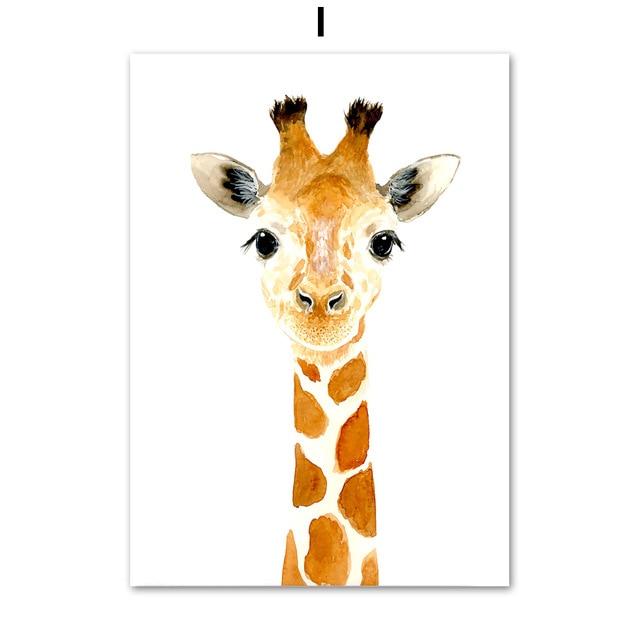 Animal Cartoon Canvas Wall Art Lala Lamps Store