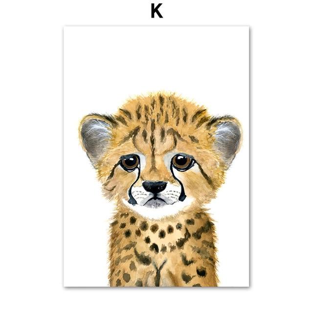 Animal Cartoon Canvas Wall Art Lala Lamps Store