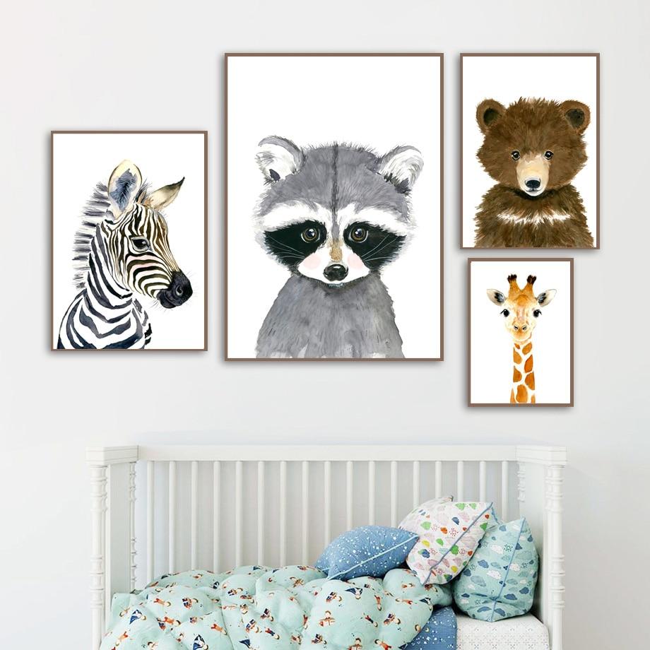 Animal Cartoon Canvas Wall Art Lala Lamps Store