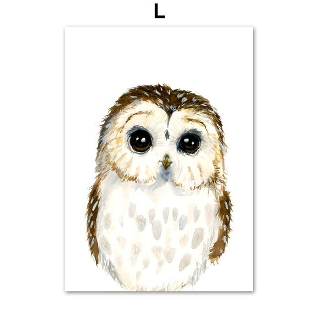 Animal Cartoon Canvas Wall Art Lala Lamps Store