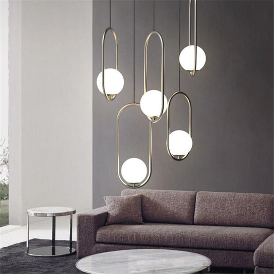 art deco milk glass pendant light​