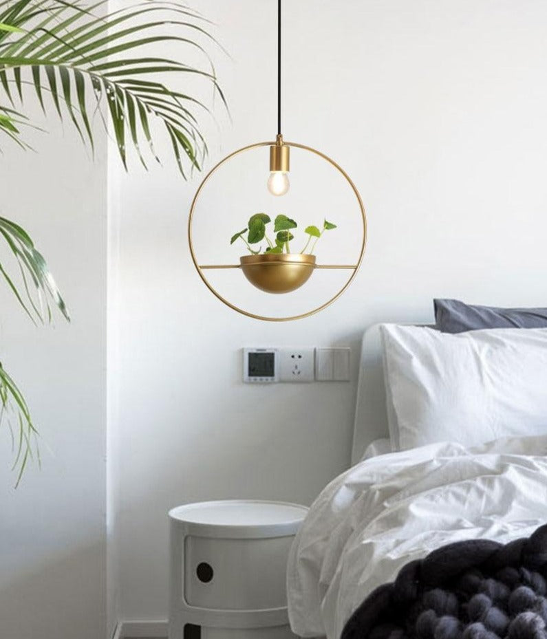 hanging light planter