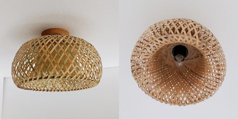 bamboo ceiling light shade