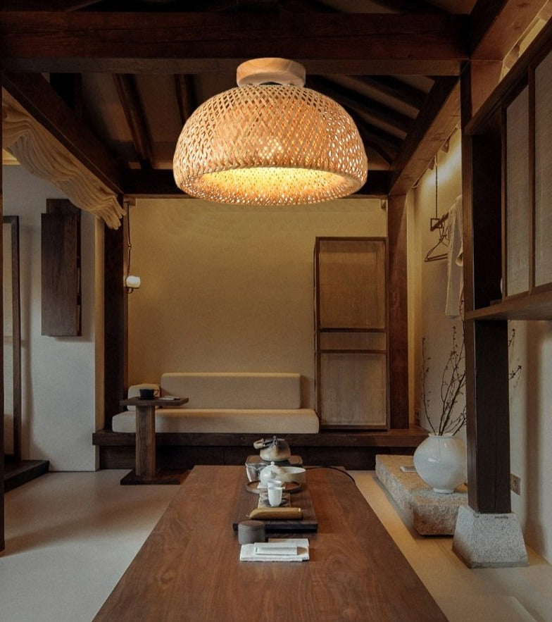 bamboo pendant light living room