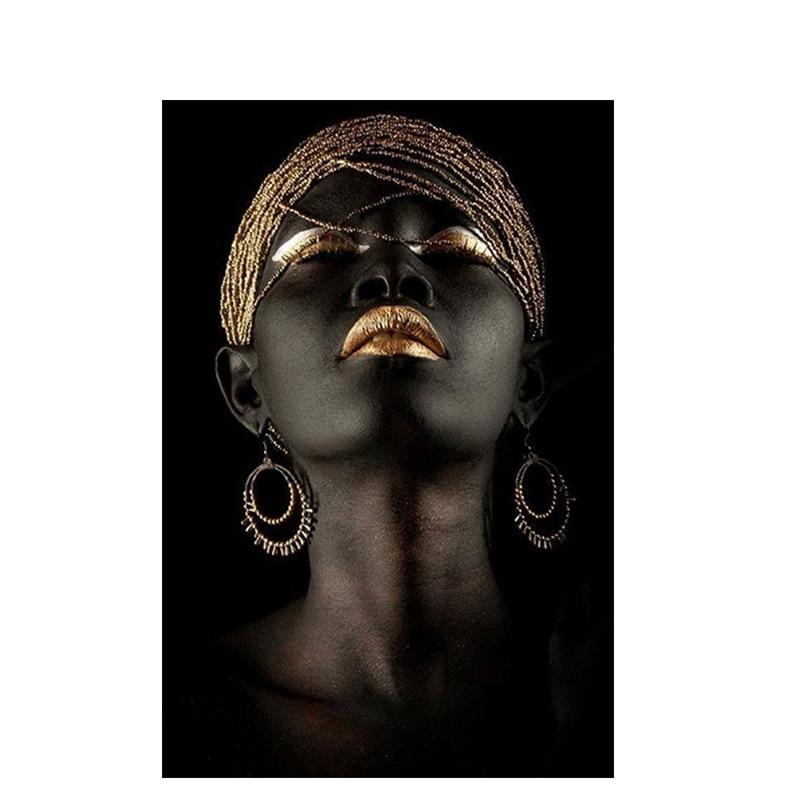 Black Nude Woman Canvas Wall Art - Lala Lamps Store