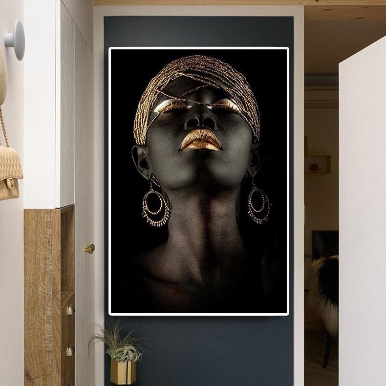 Black Nude Woman Canvas Wall Art - Lala Lamps Store