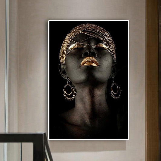 Black Nude Woman Canvas Wall Art - Lala Lamps Store