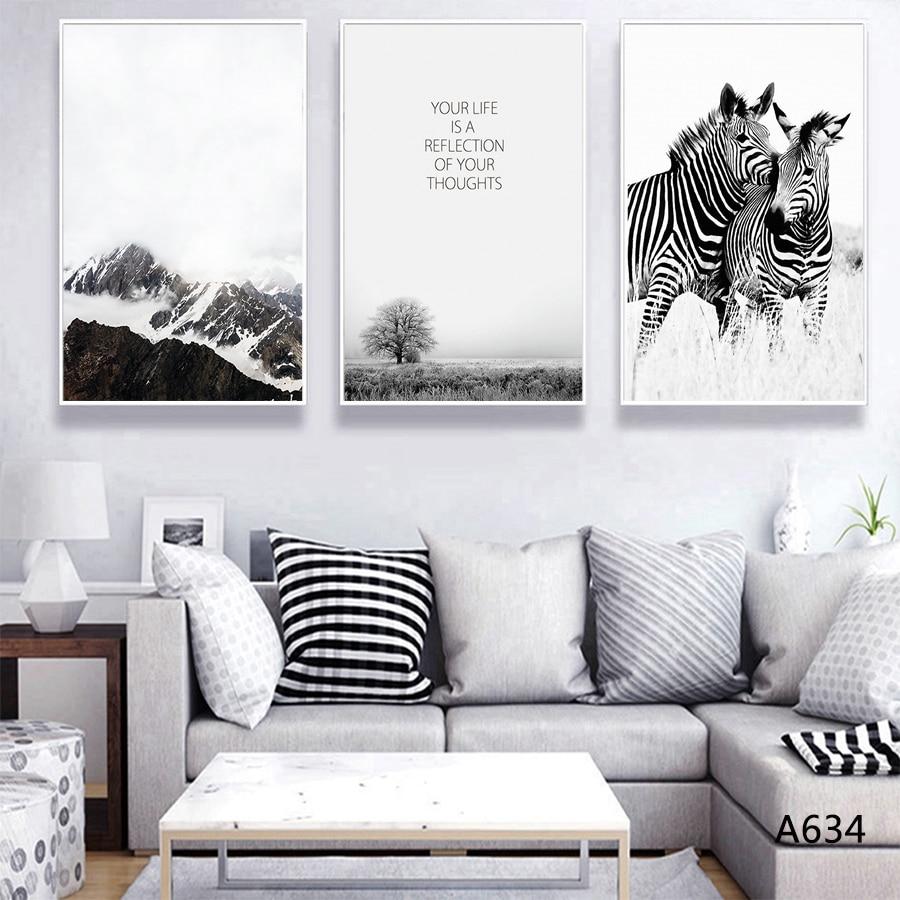 Black Zebra Modern Style Canvas Wall Art - Lala Lamps Store