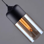 black amber glass pendant light