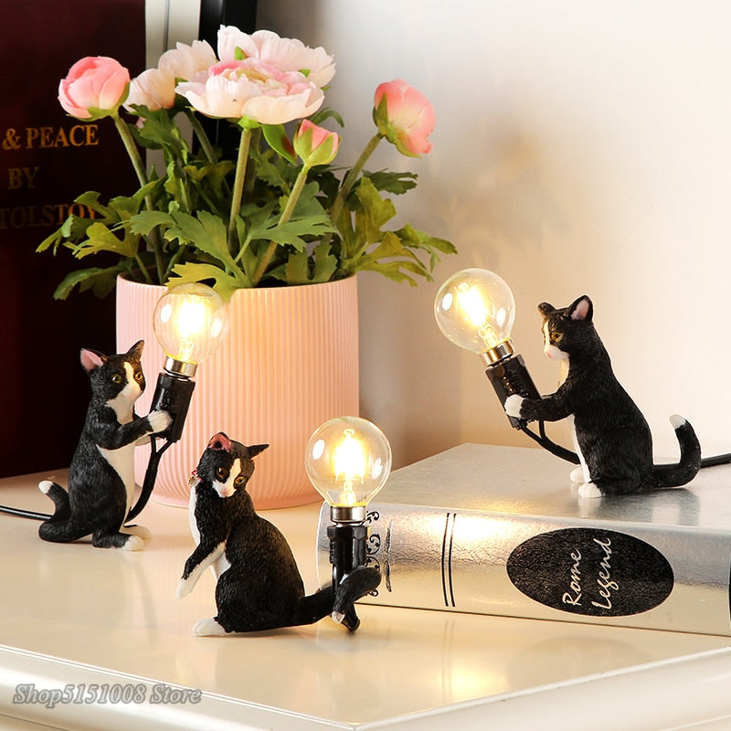 black cat desk lamp