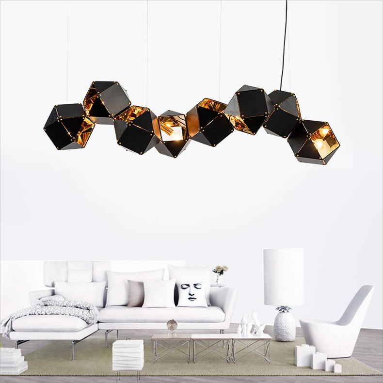 black chandelier for dining room with cones