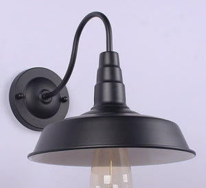 black industrial wall lamp sconce