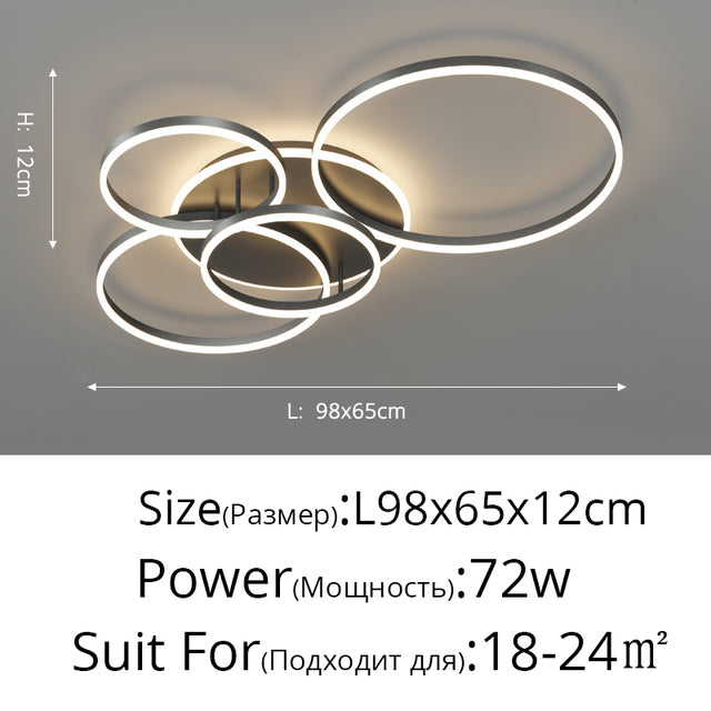 black led ceiling light flush mount