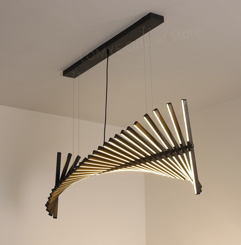 black linear lighting