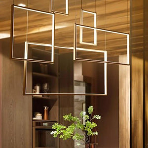 black rectangle chandelier