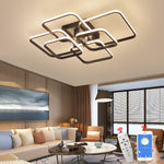 Black square LED ceiling light for contemporary decor