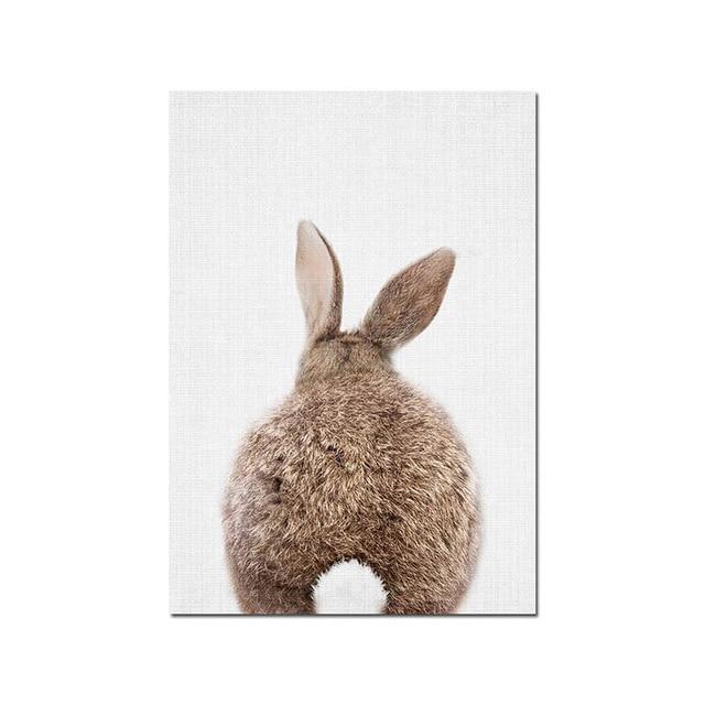 Bunny Rabbit Tail Canvas Wall Art - Lala Lamps Store