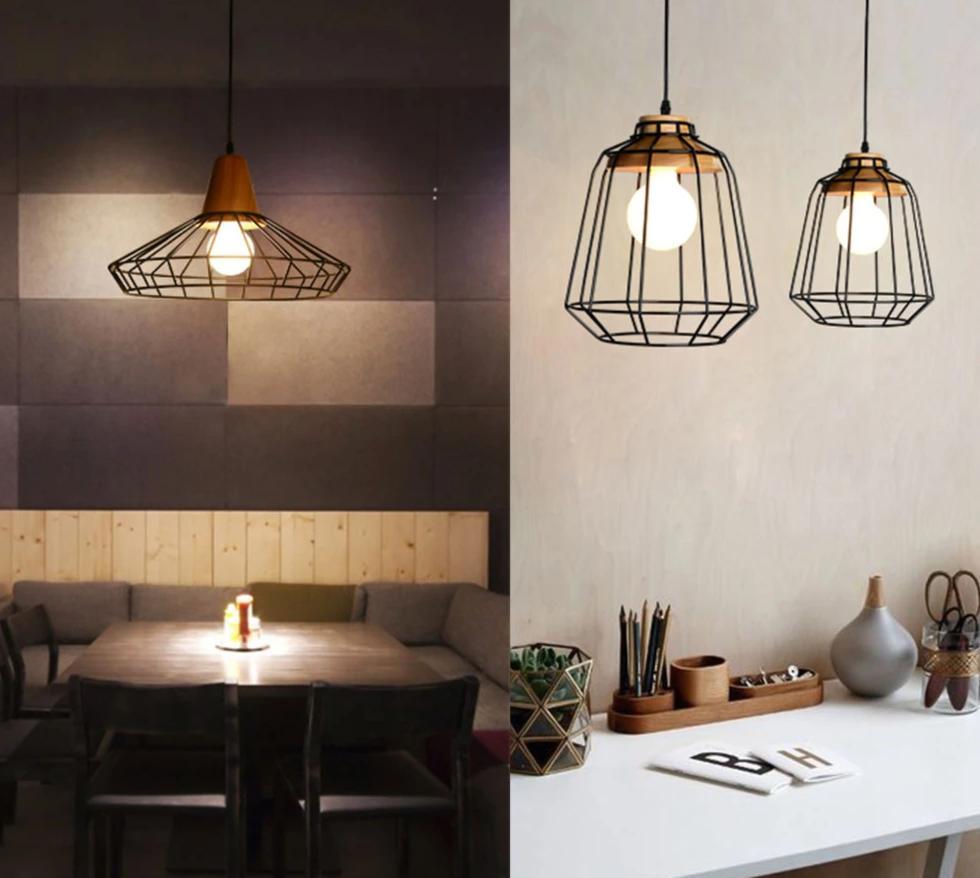 caged pendant light