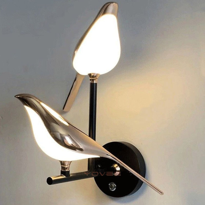 ceramic bird lamp wall sconce