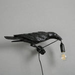 crow wall lamp black