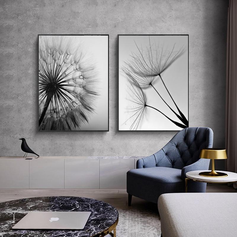 Dandelion Flower Canvas Wall Art - Lala Lamps Store