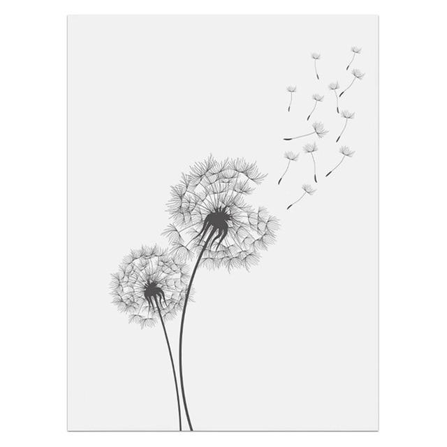 Dandelion Wish Canvas Wall Art - Lala Lamps Store