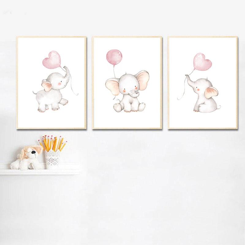 Elephant Balloon Canvas Wall Art - Lala Lamps Store