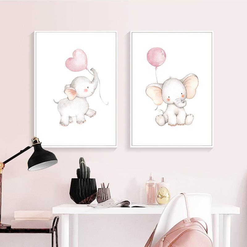 Elephant Balloon Canvas Wall Art - Lala Lamps Store