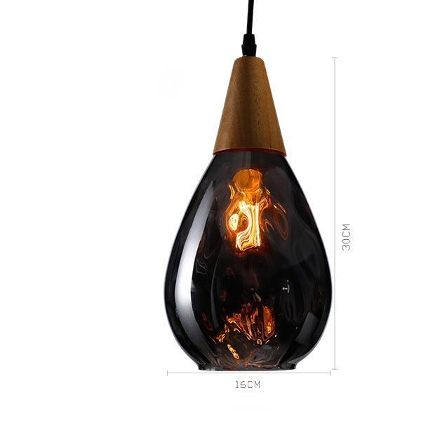 smoked glass pendant light